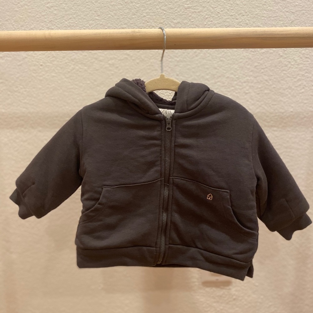 Zara gray sherpa hoodie